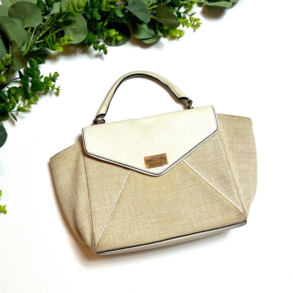 Kate Spade Cream and Tan Satchel Handbag